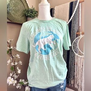 Cats Make the World a Better Place Graphic Crewneck T Shirt